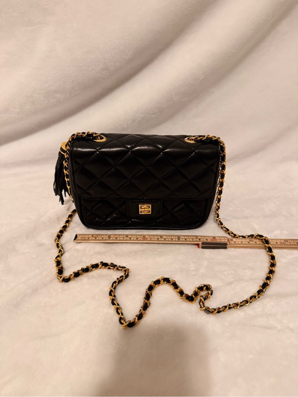 Vintage Givenchy 4G Matelasse Quilted Leather Tassel Chain Bag
